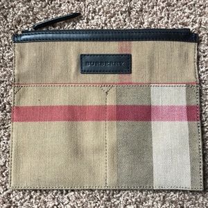Burberry zipper clutch